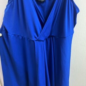 4/$10 Torrid Blue Wrap Blouse